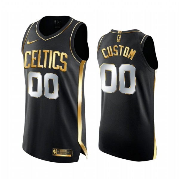 Boston Celtics Trikot Benutzerdefinierte 2020-21 Schwarz Golden Edition Swingman - Herren Boston Celtics Trikot Benutzerdefinierte 2020-21 Schwarz Golden Edition Swingman - Herren